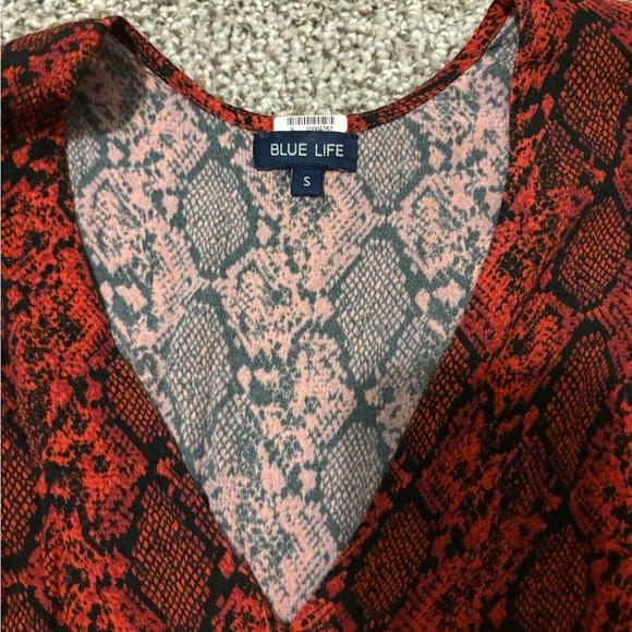 Blue life Snakeskin Romper / Size Small - Picture 2 of 3